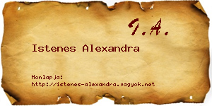Istenes Alexandra névjegykártya