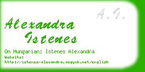 alexandra istenes business card